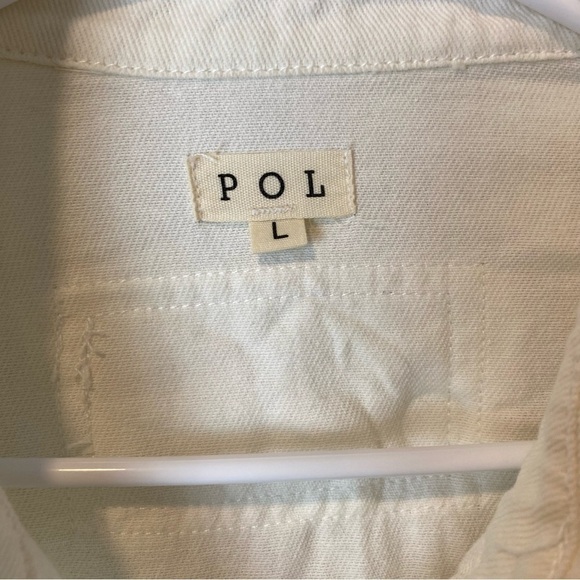 POL NWT Shacket Distressed Oversized Button Front - Picture 16 of 16